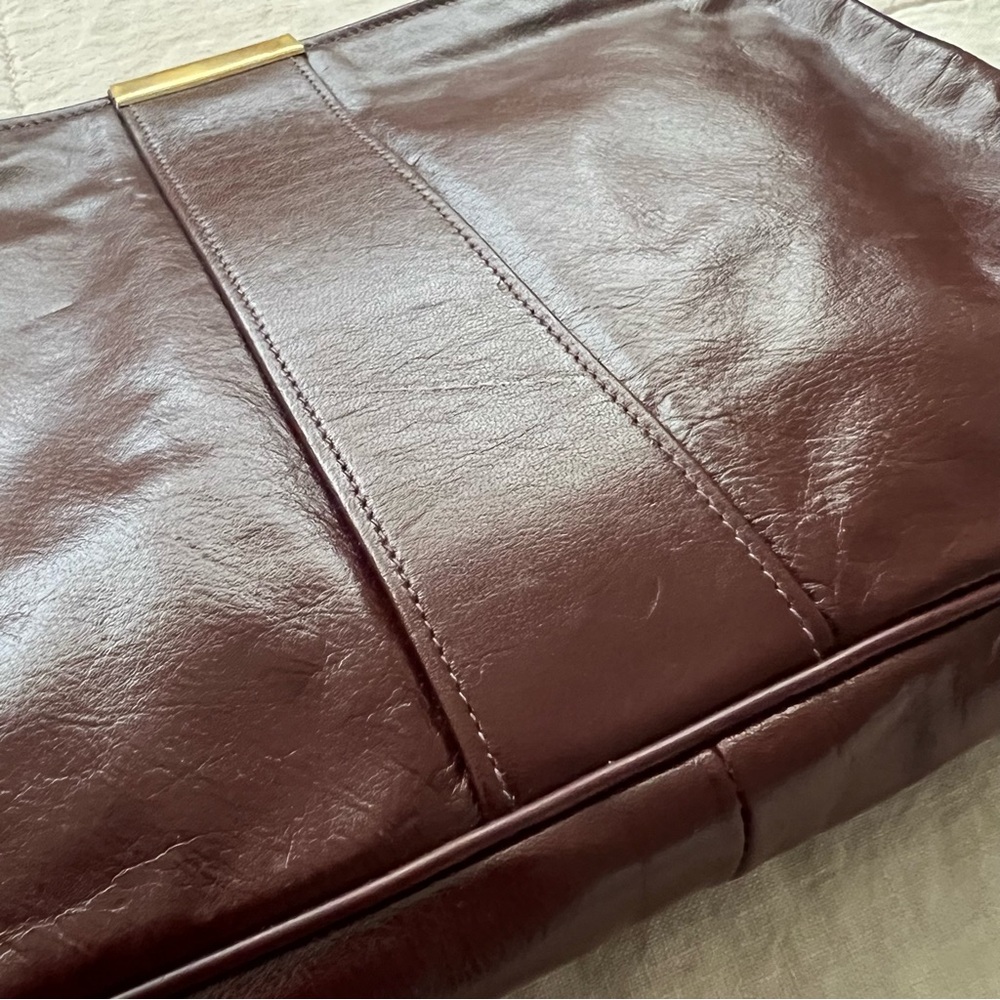 Vintage Brownish/Red Leather Clutch - Picture 4 of 6